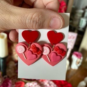 Valentines Day Earrings| Candy Jewelry | Heart Earrings